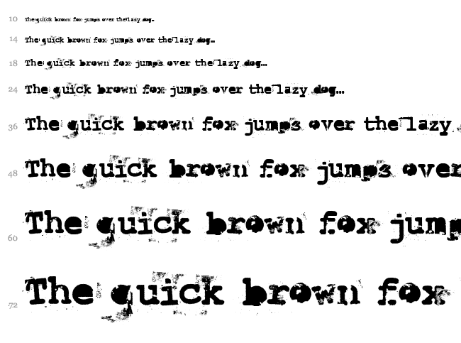 Last Draft font waterfall